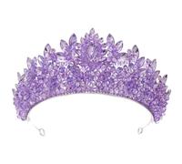 Women European And American Beauty Pageant Bride Crown Crystal Wedding Band Hair Accessory