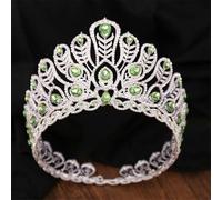 Women European Bridal Princess Tiara Round Pageant Crowns Crown Wedding Hair Dress Accessories H272 Silver EN8