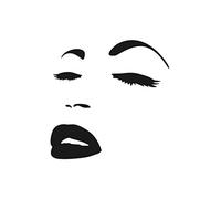 Women FACE Sketch Reusable Stencil A3 A4 A5 & Bigger Sizes Floral Shabby Chic / J42 (PVC Reusable Stencil, A4 Size - 210 x 297 mm, 8.3 x 11.7 in)