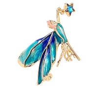 Women Fairy Brooch Alloy Lapel Pin for Hats and Scarves | Decorative Fixed-on-clothes Accessory, Birthday and Festival Wear, Nice-looking Alloy Finish, Dla117-a