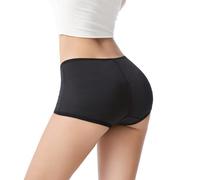 Women Fake Butt Lifter Control Panties Hip Enhancer Briefs Hip Pads Shapewear Seamless Booty Lifting Boy Shorts, 3# Black-boxer Shorts, M