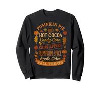 Women Fall Treats Halloween Thanksgiving Harvest Festival Sweatshirt