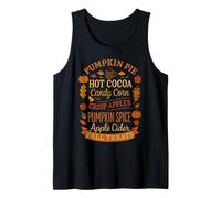 Women Fall Treats Halloween Thanksgiving Harvest Festival Tank Top