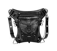 Women Fanny Pack Gothic Fanny Packs Motorcycle Hip Leg Bag Steampunk Shoulder Bag Men PU Leather Bags