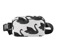 Women Fanny Packs Cute Waterproof Hip Pack Belt Bag Elegant Swan Black Crossbody Waist Bag, Elegant Swan Black, 8 x 5.3 x 2.3 inch, Funny Cute, Elegant Swan Black, 8 x 5.3 x 2.3 inch, Funny Cute