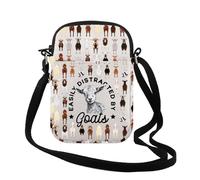 Women Farmer Easily Distracted By Goats Crossbody Bag Goat Lover Gift Farm Animals Gift Boer Goat Gift (By Goats CR)