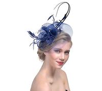 Women Fascinator Hat Flower Feather Headband Flapper Pillbox Hat Bowler Mini Top Hat Hair Clips Race Ascot Hat Bridal Wedding Headdress Headpieces Hair Accessories for Evening Party Prom Church