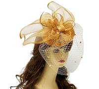 Women Fascinator Hat Hair Pin Horse Race Headpiece for Cocktail Parties Masquerade French Hat