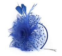 Women Fascinator Hat Headband for Wedding Flower Feather Mesh Pillbox Hat Weddings Fascinator Bridal Headdress Retro Hats Headwear Cocktail Tea Hair Accessories with Clip for Wedding Evening