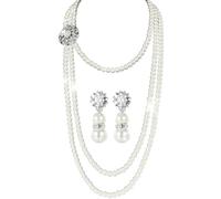 Women Fascinators Necklace Bracelet Earrings for Wedding Birthday Bridal Shower Tea Party 1920s Party New Year Eve