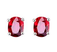 Women Fashion Earring Stud Simple Jewelry Earrings Round Earrings Hoop Earring Charms (Red, One Size)