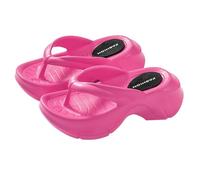 Women Fashion Thick Flip-Flops Quick-Dry Clip Toe Slippers Arch-Support Soft Cloud Platform Pillow Cushion Non-Slip Bathroom Sandals Indoor Outdoor Pool Beach Casual Thongs Sandals (Hot Pink, 6)