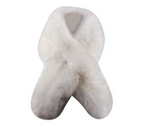 Women Faux Fur Collar Scarf,Women's Fur Collar Wrap Artificial Fur Neck Warmer Scarf for Autumn Winter Coat A-2 One Size