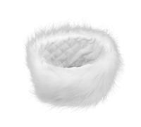 Women Faux Fur Headband Warm Headwrap Winter Caps White