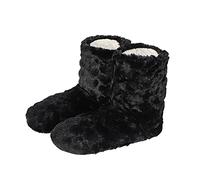 Women Faux fur Slipper Boots Soft Plush Fleece Booties Slipper Ladies Memory Foam Indoor House Shoes Winter Thermal High-top Slippers Anti-slip Home Floor Slippers for Bedroom Living Room Garden Yard