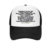 Women Fear Me Fish Fear Me Hats Men Turn Their Eyes Away from Me Cap Funny Adults Baseball Mesh Hat Black