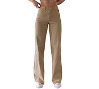 Women Flared Jeans Elasticated High Waist Bootleg Jeans Stretch Skinny Bootcut Denim Trousers Sliming Bell Bottoms Bootleg Jeans Casual Pants Y2K Boyfriends Jeggers with Pockets Streetwear Khaki