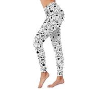 Women Flared Leggings - Comfortable Naked Feeling Thermal Leggings Soft Elastic Opaque Tights Yoga Pants for Ladies V Cross High Waisted Leggings Womens in Winter White