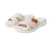 Women Flat Mesh Slides - Women Open Toe Thick Soled Slides Breathable Mesh Slide Open Toe Non-Slip Flats Slippers Summer Soft Sole Mules Sandals Fashion Casual Comfortable Beach Slide