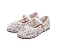 Women Flat Sandals Embroidery Mesh Sandals Bow Ballet Sandal Wide Fit Walking Sandal Trendy Slip On Shoes Comfy Mary Janes Shoes Lightweight Breathable Shoe Lovely Dance Shoe Size 4-7.5