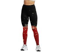 Women Fleece Pants Leggins Gym Teacher Gifts Active Workout Christmas Print High Waist Women's Tights Compression Pants for Yoga Running Gym and Daily Fitness High Waist Leggings Sale Promotion