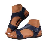 women flip flop sliders - Womens Sandals Comfort Flat Beach Shoes Adjustable Hook Loop Strap Open Toe Soft Footbed Summer Casual Walking Holiday Footwear For Ladies Outdoor Travel Wear