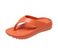 Women Flip Flops Lazy Shoes Women's Orthotic Flip Flops with Arch Support Soft Thong Pillow Sandals Orange