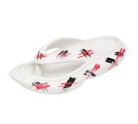 Women Flip Flops Soft Chunky Flat Wide Fit Non Slip Slides Womens Indoor Bathroom House Slippers Unisex Adult Summer Casual Travel Hotel Beach Pool Comfortable Shoes 1 (White, 4)