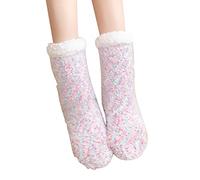 Women Floor Socks Adult Socks Sleep Socks Carpet Socks Autumn And Winter Warm Thickened Plush Slippers Socks Socks for Women Size 9-11 (Watermelon Red, One Size)