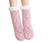 Women Floor Socks Adult Socks Sleep Socks Carpet Socks Autumn And Winter Warm Thickened Plush Slippers Socks Socks for Women Size 9-11 (Red, One Size)