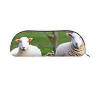 Women Floral Print Spring Plum Makeup Bag Makeup Bag Travel Toiletry Pencil Bag, Sheep And Lambs, Taglia Unica
