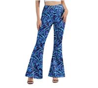 Women Florals Flare Trousers UK Sale Clearance, Ladies Bootcut Yoga Pants High Waist Flared Leggings Flowers Print Bell Bottoms Trousers Work Pants Soft Stretch Wide Leg Loungewear Workout Going Out