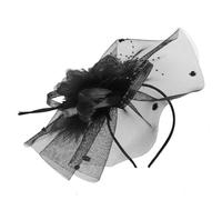 Women Flower Feather Fascinator Hat Wedding Mesh Net Veil Headband Church Cocktail Tea Party Headwear Bridal Shower Hair Clip Headdress Headpieces Pillbox Hat Race Derby Ascot Hat for Ladies Girls