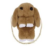 Women Fluffy Crossbody Cute Bunny Rabbit Plush Chain Handbag Shoulder Bag Teen Girls Mini Single Shoulder Coin Purse Wallet Tote Ladies Lovely Messenger Bag Small Handbag Daypack Key Bag,Xmas Gift