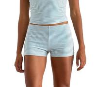 Women Fold Over Mini Shorts Y2K Striped Low Rise Elastic Micro Shorts Polka Dot Fitted Lounge Pyjama Bottom