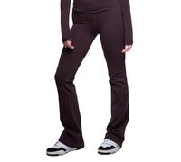 Women Fold Over Waistband Yoga Pants Low Rise Bootcut Stretchy Flare Pants Y2k Slim Fit Leggings Bell Bottoms (B-Dark Purple, S)