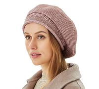 Women French Beret Hats Winter Fashion Casual Classic Solid Color Warm Wool Paris Baret Artist Berret Cap Scottish Tam boinas de Mujer, for Teen Girls Womens Lady Mother - Purple - M