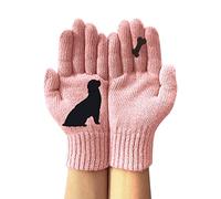 Women Full Finger Gloves Printing Gloves Winter Gloves Touchscreen Gloves Warm Gloves Winter Dog and Bones Print Outdoor Gloves Gloves Mittens Couple Warm Gloves Touchscreen Thin (Pink, One Size)