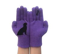 Women Full Finger Gloves Printing Gloves Winter Gloves Touchscreen Gloves Warm Gloves Winter Dog and Bones Print Outdoor Gloves Gloves Mittens Couple Warm Gloves Touchscreen Thin (Purple, One Size)