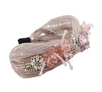 Women Full Jewelry Wide Hair Hoop For Rhinestone Tassels Chain Bandana Crystal Floral Twist Knot Headdr