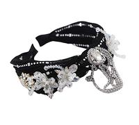 Women Full Jewelry Wide Hair Hoop For Rhinestone Tassels Chain Bandana Crystal Floral Twist Knot Headdr