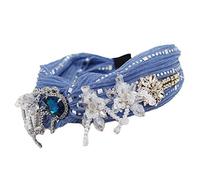 Women Full Jewelry Wide Hair Hoop For Rhinestone Tassels Chain Bandana Crystal Floral Twist Knot Headdr