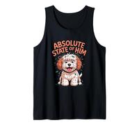 Women Funny Messy Cockapoo Dog Shirt Absolute State of Him Tank Top