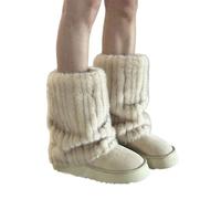 Women Furs Leg Warmer Winter Furry Long Boot Cuffs Fuzzy Shoe Cover Party Costume For Holiday Festival Performances Play Faux Furs Fuzzy Long Boots Shoes Cuff Cover Warm Furry Mardi Gras Long Boots
