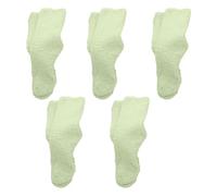 Women Fuzzy Cozy Slipper Socks Warm Soft Winter Plush Home Sleeping Socks Prisoner Crop Top (Green, One Size)