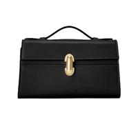 Women' Genuine Leather Hand Bags Satchel Bag Handle Purses Designer Handbags for Women Clutch Purse Satchel(Black)