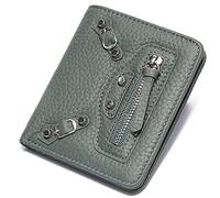 Women Genuine Leather Wallet FID Blocking Zipper Slim Minimalist Money Clip Credit Card Holder Passport Stylish Coach Coin Purse Designer Pocket Billfold Accessories Travel Gift X-11