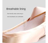 Women Girl Ballet Dance Shoes Satin Pointe Suede Sole Yoga Shoe Dancewear 43 Size 43