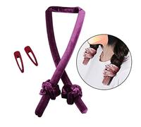 Women Girl Hair Curlers Heatless Curling Rod Headband Wave Form Purple 42 cm