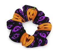 Women Girl Halloween Werewolf Animals Wolf Wolves Skull Scrunchies Hair Bands Pain Free Coil Hair Ties for Men Women Girls and Boys Dreadlock Accessories